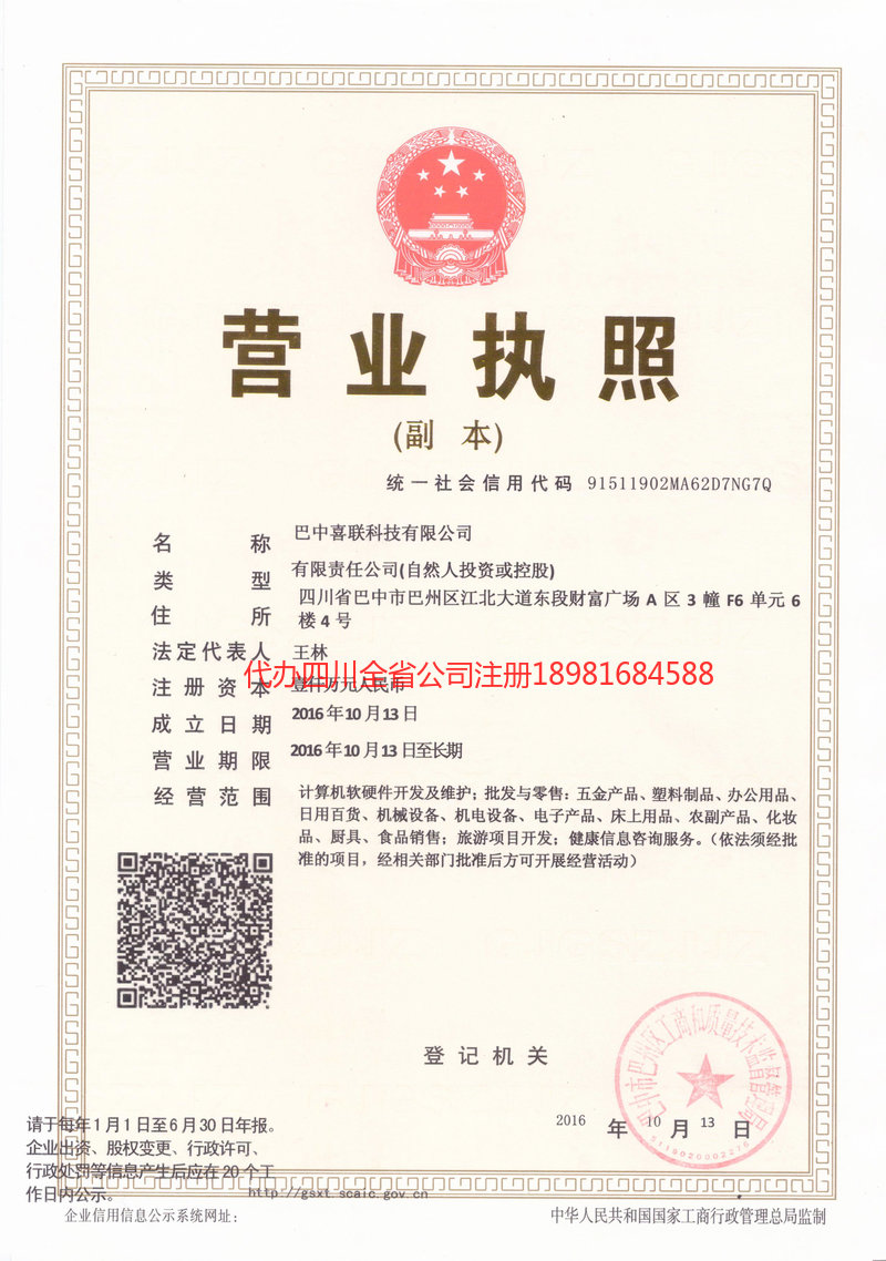 绵阳绵阳喜联科技有限公司